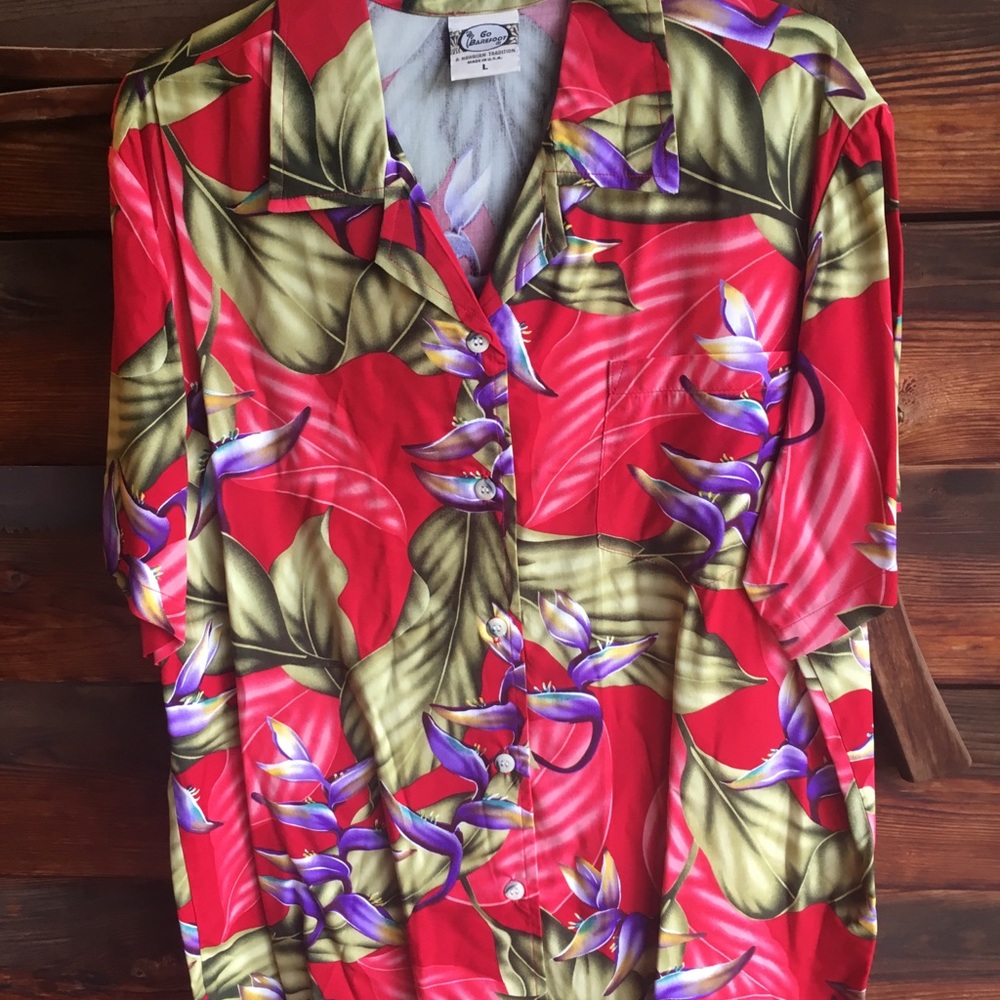 Ladies L Aloha shirt New